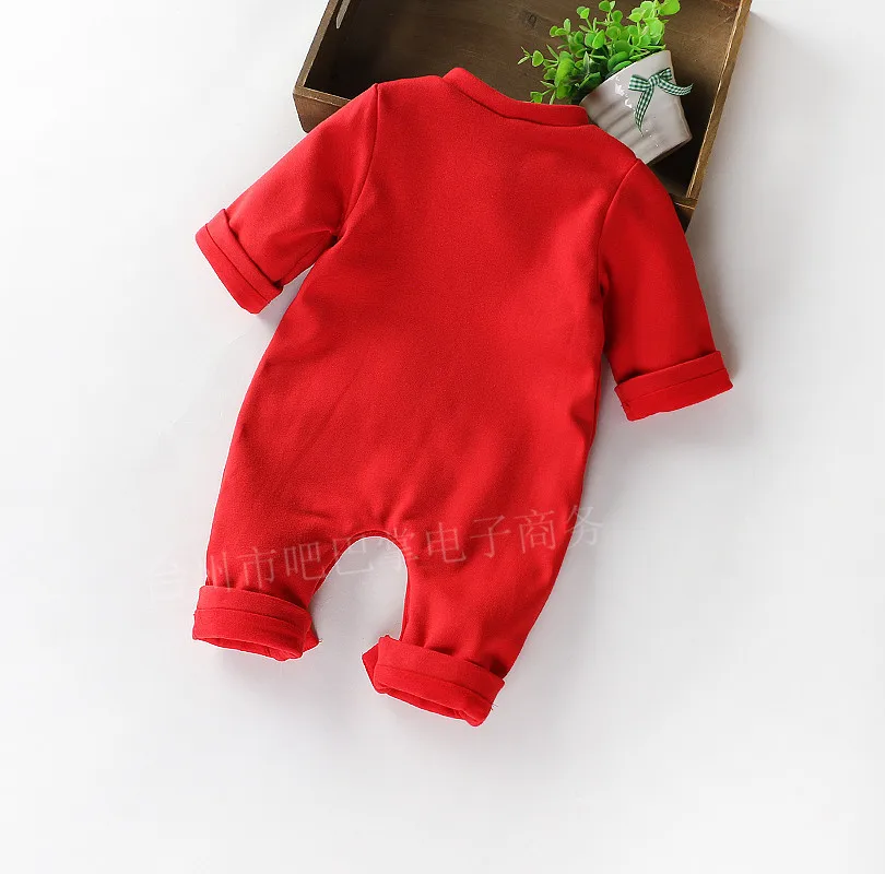 

Spring, Autumn And Winter New Style Dog Onesie Newborns Infant BABY'S FIRST Month Hundred Days Romper Climbing Clothes Men And W