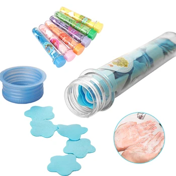 

24pcs/box Disinfecting Paper Soaps Washing Hand Mini Disposable Scented Slice Sheets Foaming Soap Case Paper