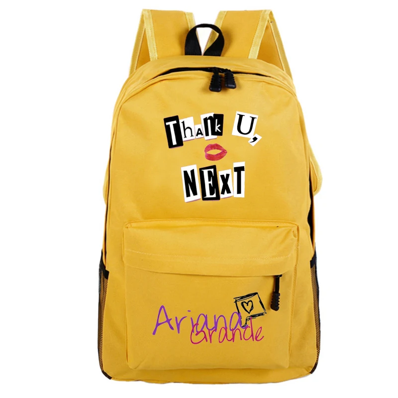 Ariana Grande Thank U Next принт для девочек плечевой рюкзак сумки Mochila Feminina Подростковая школьная сумка женские рюкзаки для путешествий - Цвет: 808-ff-1119