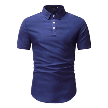 

2020 Men Slim Pure color Shirt Short Sleeve Stylish Formal Tops Men Casual Shirts Buttons Top business Clothing Solid Plus Size
