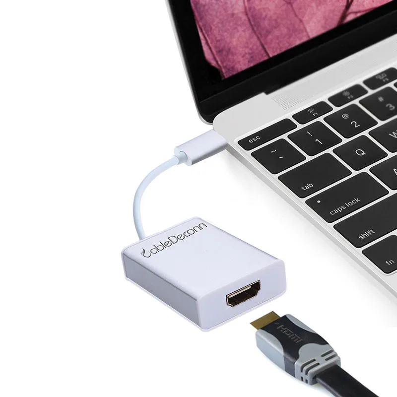 Тип c к hdmi с портом зарядки 4 K кабель преобразования для MacBook проект HDTV горячая распродажа