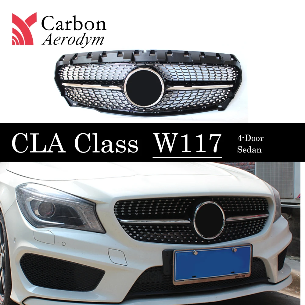 Передняя решетка автомобиля W117 бриллианты решетка для Mercedes CLA класс W117 CLA180 CLA200 CLA220 CLA260