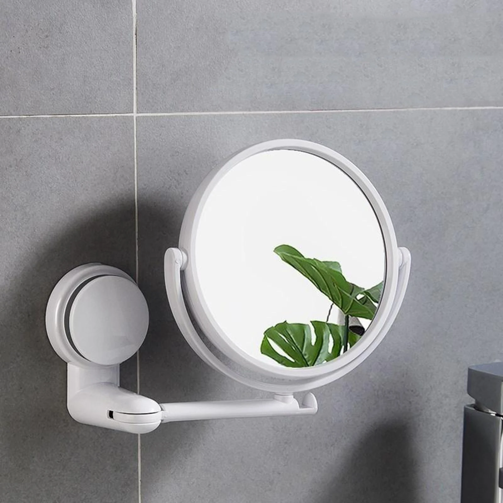 Makeup Mirror Wall Mounted Bathroom Vanity Drill-free Folding Extendable bathroom mirror makeup mirror