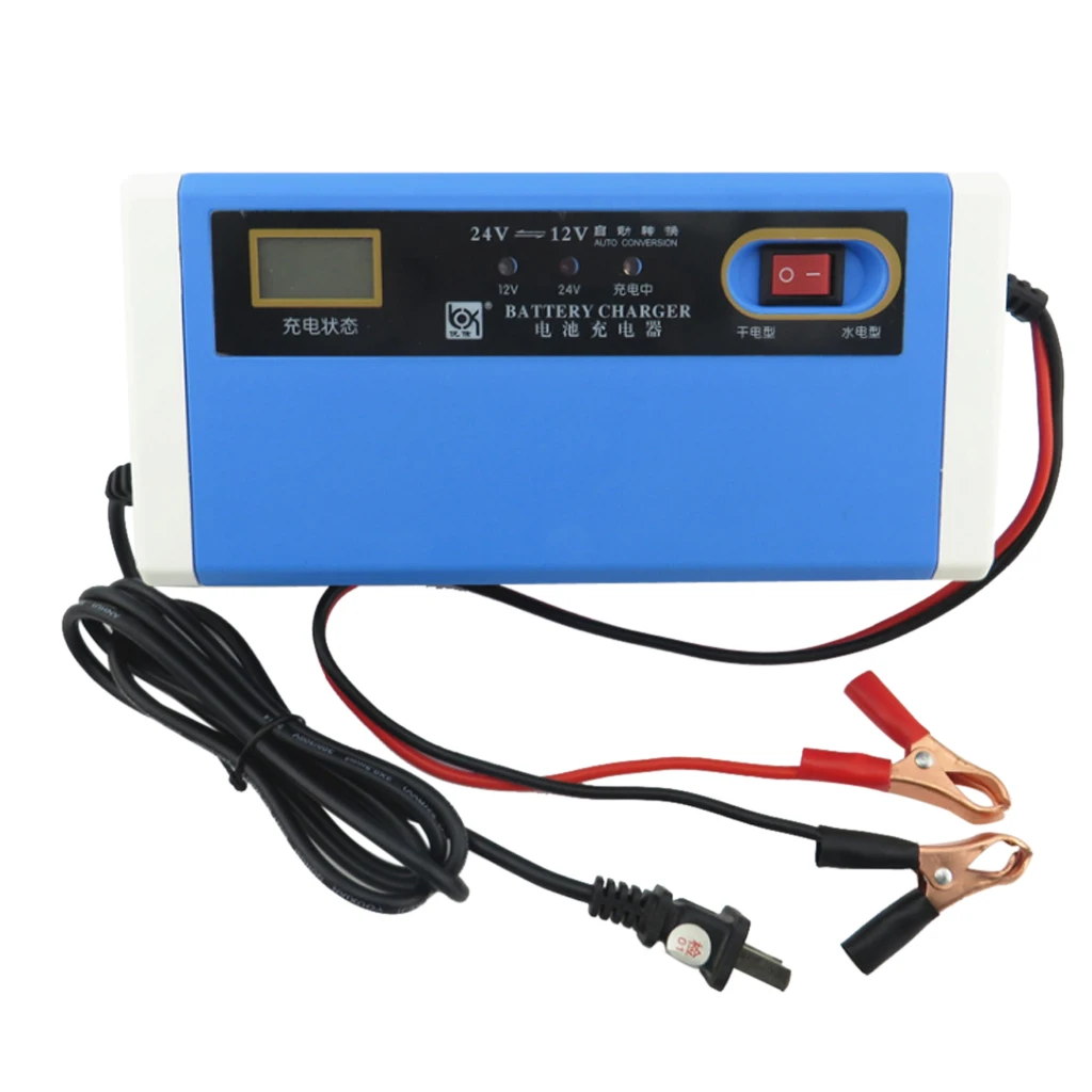 12V/24V 10A Intelligent auto Car Battery Charger Rechargeable Battery