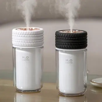 

Portable USB Mini Air Tires Shape Car Humidifier Household Large Capacity Ultrasonic Humidifier with LED Night Lamp