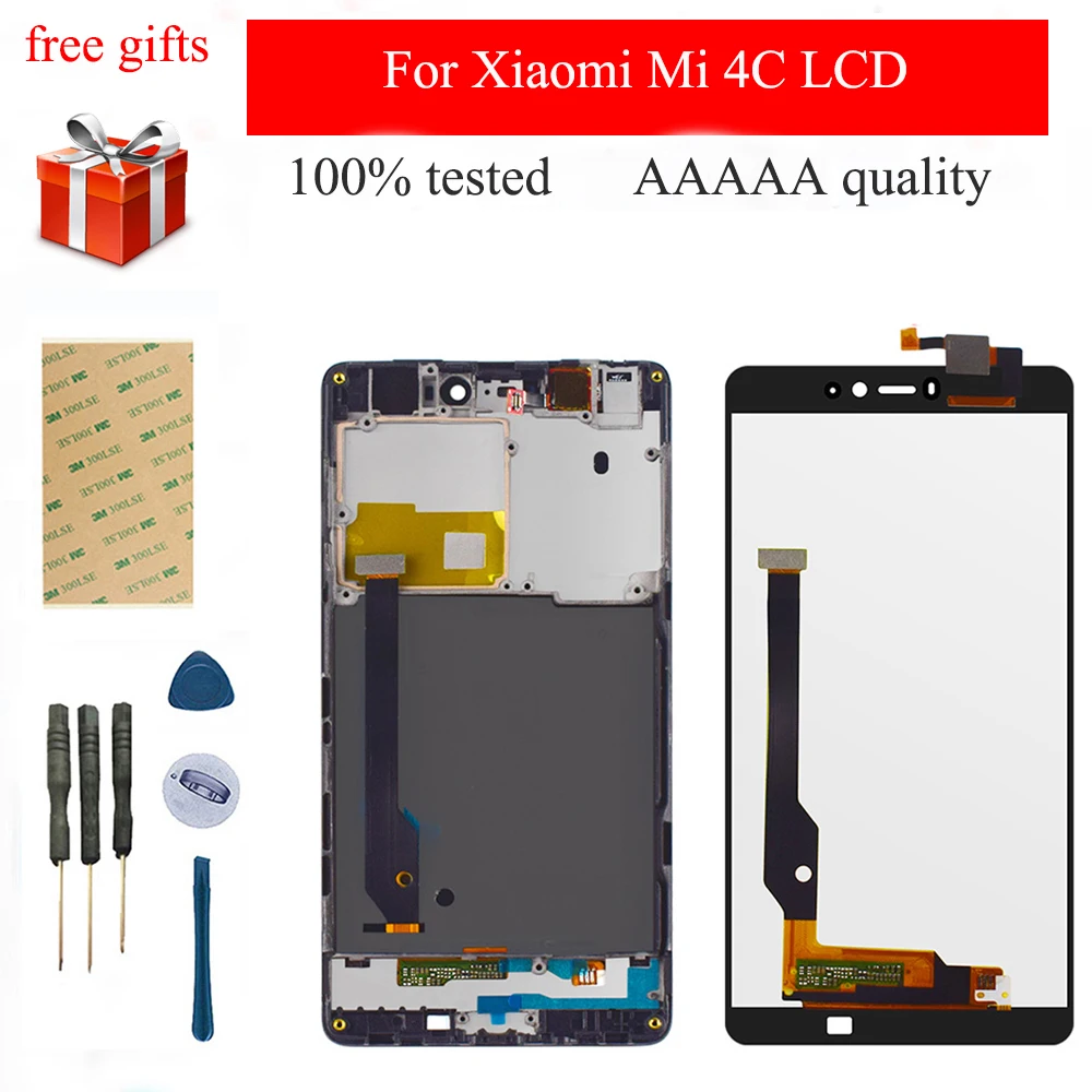 

5.0 inch For Xiaomi Mi 4C LCD Display For Mi4c LCD Touch Screen Digitizer Sensor Assembly With Frame Replacement 1920x1080