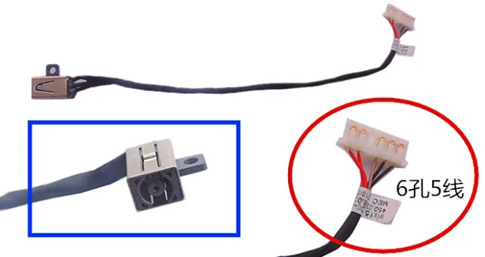 DELL 3458 3459 3558 3568 conector V3585 P51F 3559 DC interface de carregamento porta de alimentação