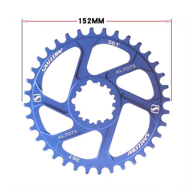 SMLLOW MTB горный велосипед однодисковая GXP direct-установленный цельное положительный и отрицательный зубчатый диск 30/32/34/36/38T 6 мм