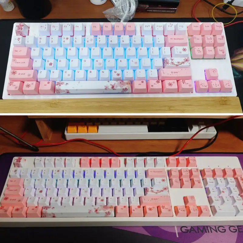 122 Keys OEM PBT Keycaps Full Set Mechanical Keyboard Keycaps PBT Dye-Sublimation Cherry Blossom Keycaps 122 Keys OEM PBT Keycaps Full Set Mechanical Keyboard Keycaps PBT Dye-Sublimation Cherry Blossom Keycaps