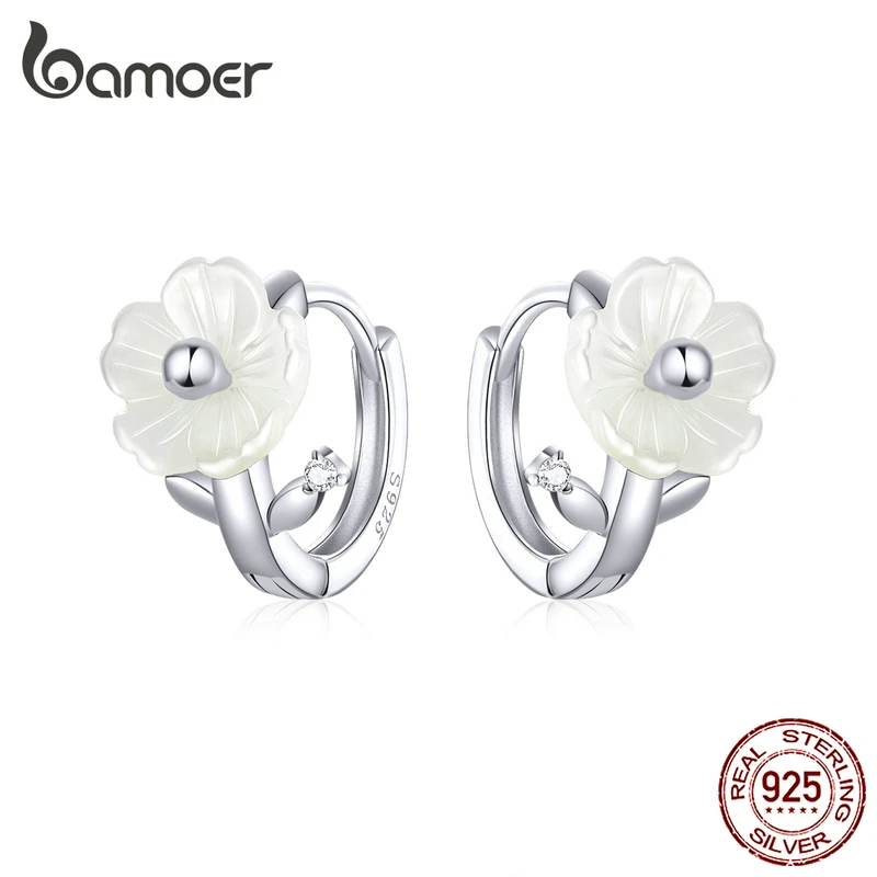 Bamoer Sterling Silver 925 Tiny Red Enamel Heart Finger Rings for Women Circle Slim Fashion Jewelry Bijoux 2019 New SCR620