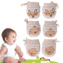 Перчатка для младенца против царапин для лица защита рук мягкий новорожденный варежки Мультфильм