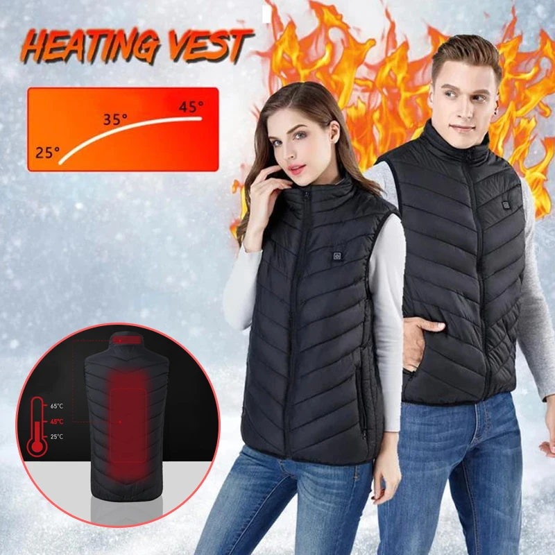 Heated Vest Men Women Electric Jacket Thermal Heating Tactical Veste | Спорт и развлечения