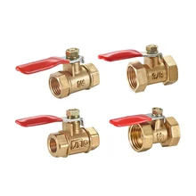 Uxcell латунный воздушный шаровой клапан запорный переключатель 1/" 1/8" 3/" NPT F до F трубный фитинг муфта 180 градусов ручка управления