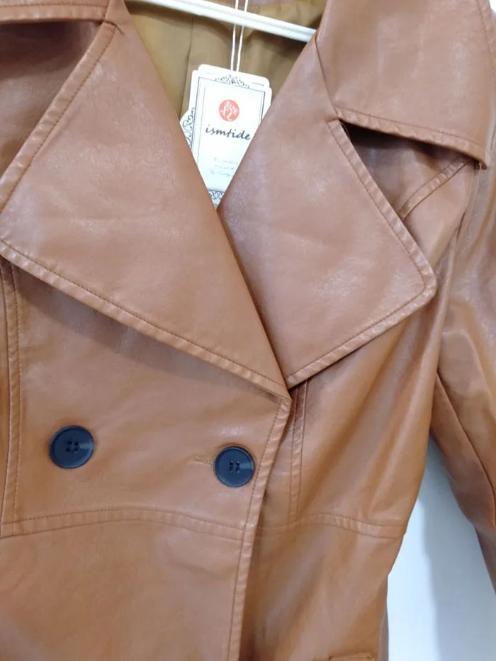 PU Long Leather Trench Coat Women 2019 New Autumn Winter Leather Trench Coat Slim Female Long Coats Plus Size M-3XL Outwear 27