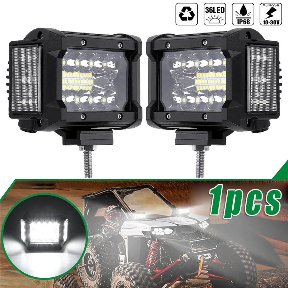 1 шт. 3,5 дюймов 108W светодиодный рабочий светильник 12V 24V сбоку фар дальнего света бар для ATV автомобиль внедорожник Автомобильные фары