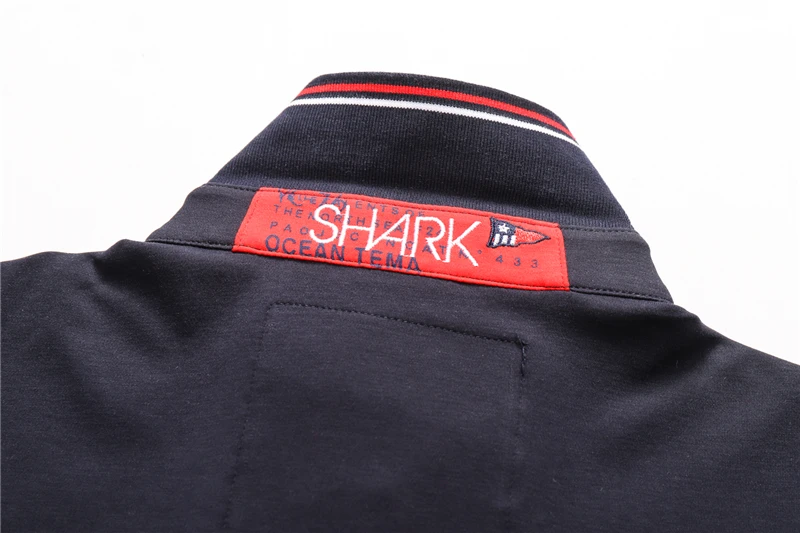 TACE&SHARK Casual Shark Flag Embroidery Short Sleeve Polo Shirts Fashion White Dark Blue Camisa Polo Homme Men Clothing Plus 21 H5b4f8b8093e343289ffd921fdb32ef62v