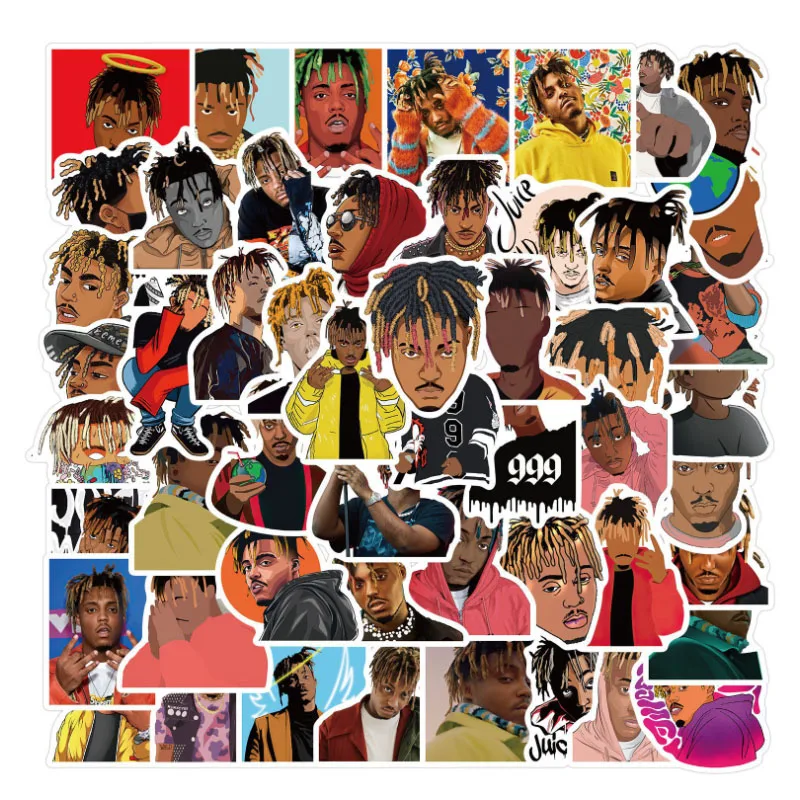 

10/30/52pcs Singer Juice Wrld Graffiti Waterproof Crazy Fans Skateboard Travel Suitcase Phone Laptop Luggage Stickers Cute Kid