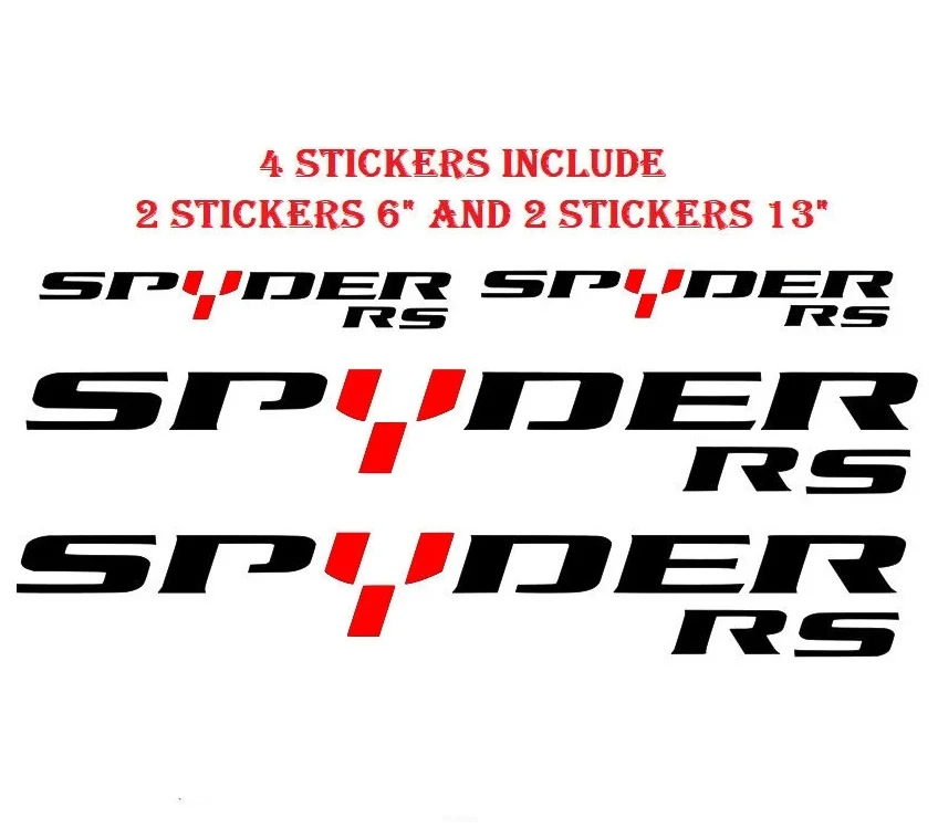

For SET 4Pcs CAN-AM SPYDER RS STICKER DECAL 6" - 13"