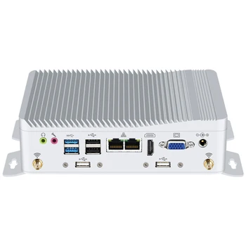 

Industrial Mini PC Intel Celeron J1900 Fanless 6*RS232 Dual LAN Gigabit Ethernet HDMI WiFi Windows 10 Linux Desktop Computer