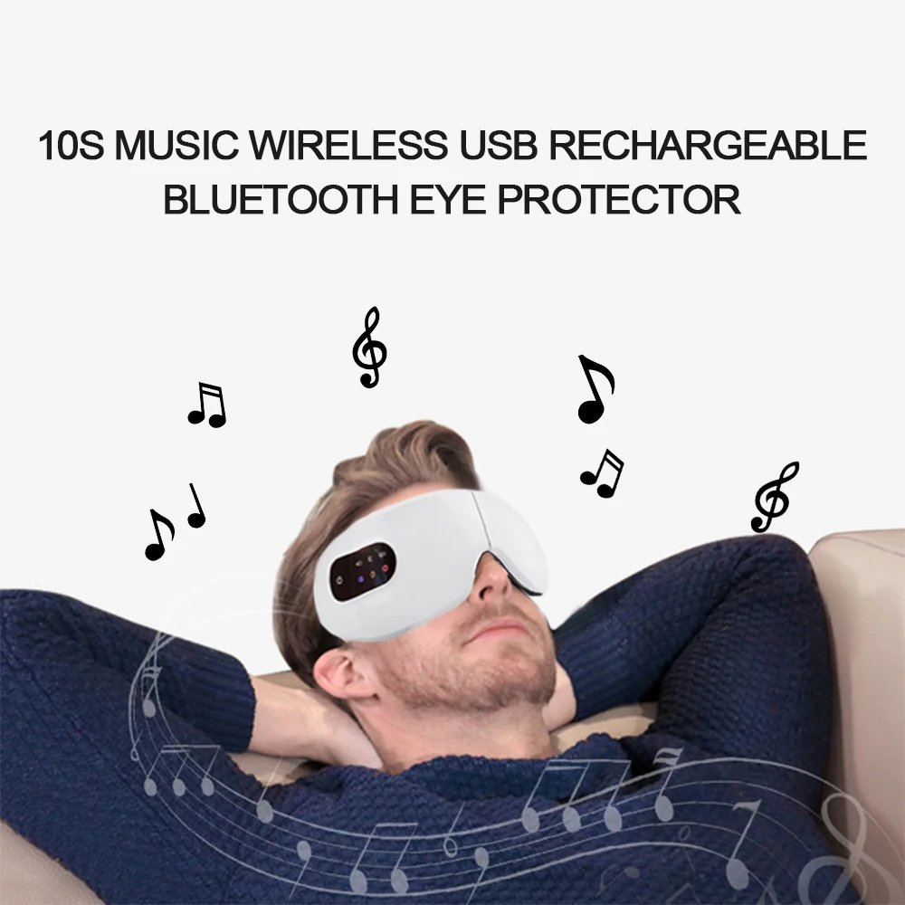 Электрический Вибрационный Bluetooth массажер для глаз прибор для ухода за глазами снятия усталости и морщин массаж 10S горячий компресс терапевтические очки