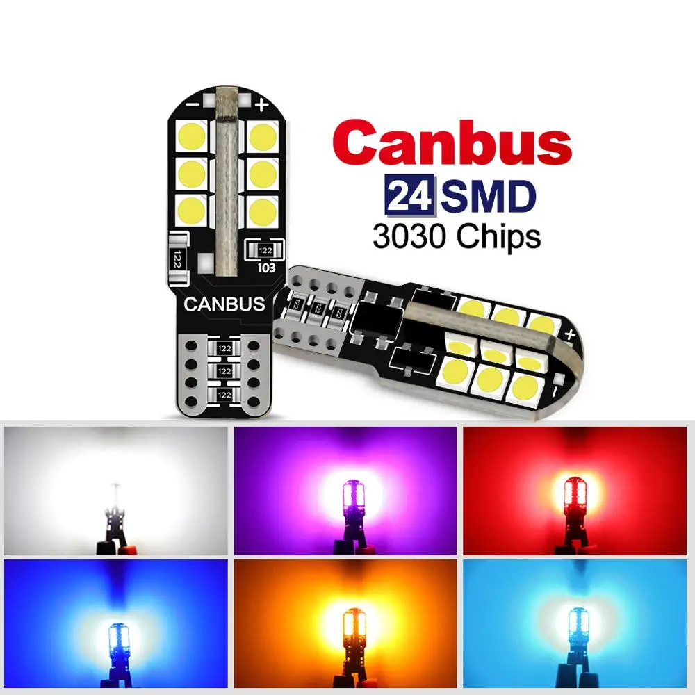 СВЕТОДИОДНЫЕ Лампы Canbus T10 W5W WY5W 168 194 для освещения салона автомобиля купольная