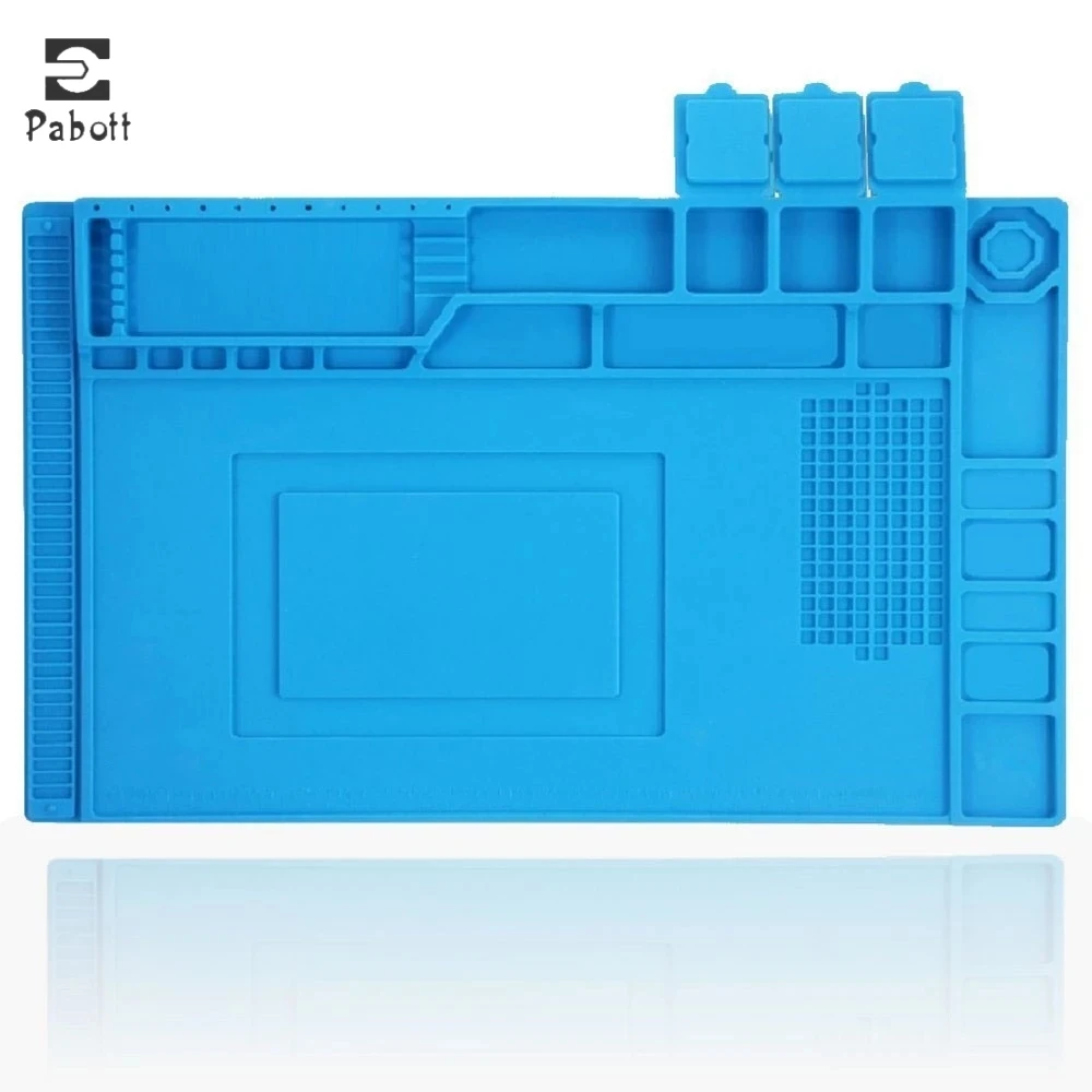 

Largest Magnetic Electronics Repair Mat Silicone Soldering Station Heat Gun Pad 932F Heat Resistant Maintenance Desk Mat