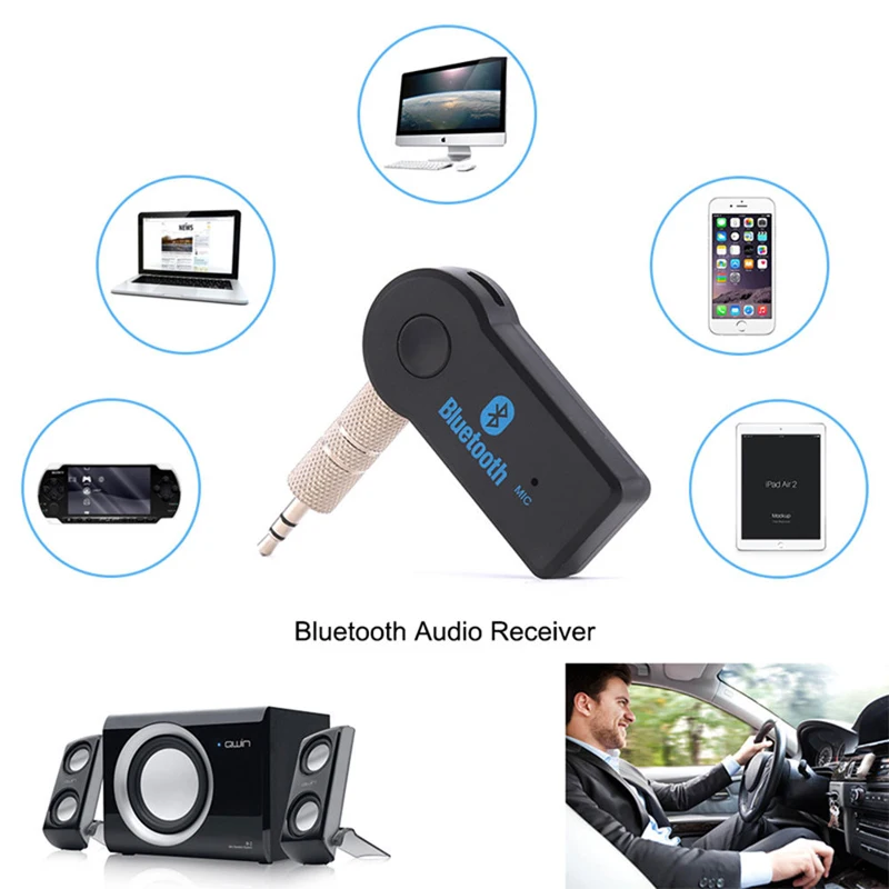 Bluetooth Adapter Bluetooth Transmitter Wireless Adapter for Audio Receiving Automotive Hands-free Calls Aux Turn 3.5 Speakers 3.5mm Jack Receiver