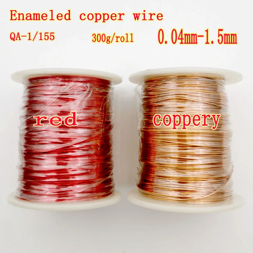 

0.3KG/pc=300g/pc 0.04 -1.6mm copper wire Magnet Wire Enameled Copper Winding wire Coil Copper Wire QA-1/155