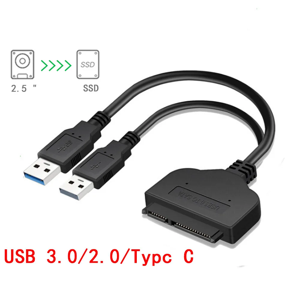 Кабель USB 3 0 SATA адаптер Sata к с поддержкой 2 5 дюймового внешнего жесткого диска SSD