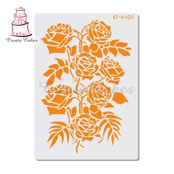 

Roses Stencil For Walls Painting Scrapbooking Stamp Album Decorative Embossing DIY Craft Paper Card Flower Cake Stencil