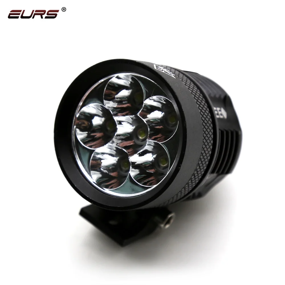 EURS 6 светодиодный супер яркий светодиодный фонарь для мотоцикла, Светодиодный прожектор для мотоцикла, фара для двигателя, фара для вождения, 4000лм, DC 9-48 В