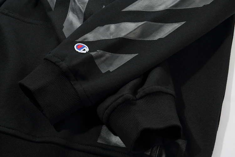 Черная стрела 19ss Off-White OW для мужчин и женщин для влюбленных осень зима хлопок мода уличная куртка с капюшоном Толстовка