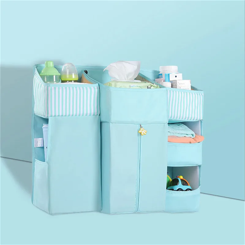 Baby Bedside Storage Bag Baby Pockets Cot Bed Hanging Bag Crib