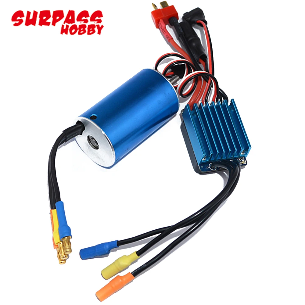 RC 2845 4370/3930/3800/3100KV бесщеточный мотор + 35A ESC и светодиодный карточка программы для 1/14