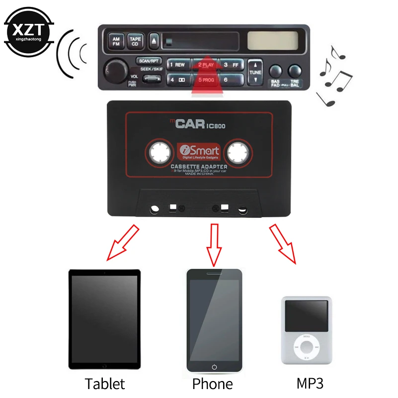 Adaptateur de cassette de voiture, régulateur de 3 lecteurs, convertisseur  avec prise Jack 3.5mm pour urgent, iPhone MP3, câble AUX, lecteur CD -  AliExpress