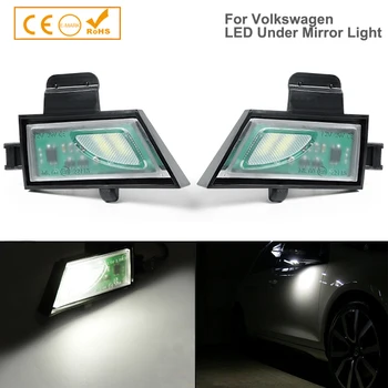 

2x White LED Under Side Mirror Light Puddle Lamp for VW Golf VII 7 Sportsvan Touran II