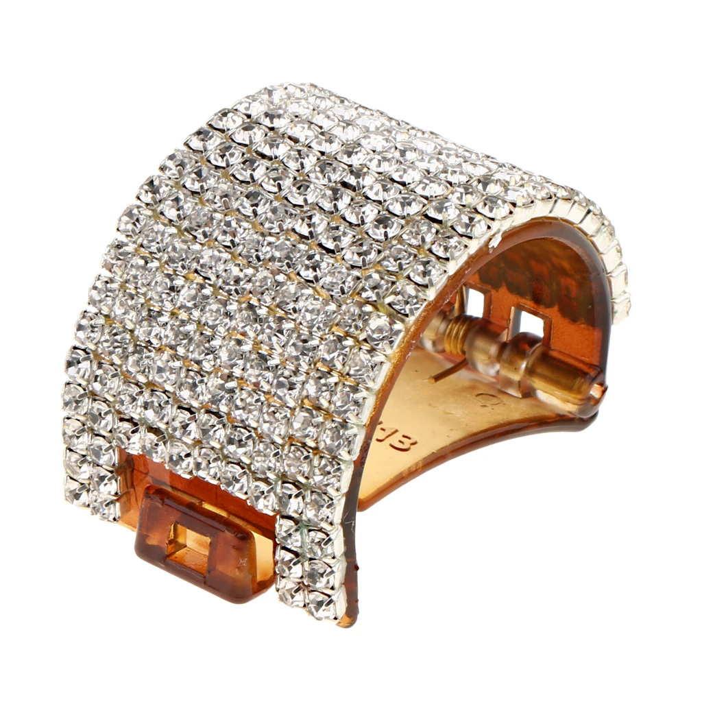 Women Girls Rhinestone Hair Clip Glitter Hair Barrette Full Rhinestone Teethed Hair Cuff Ponytail