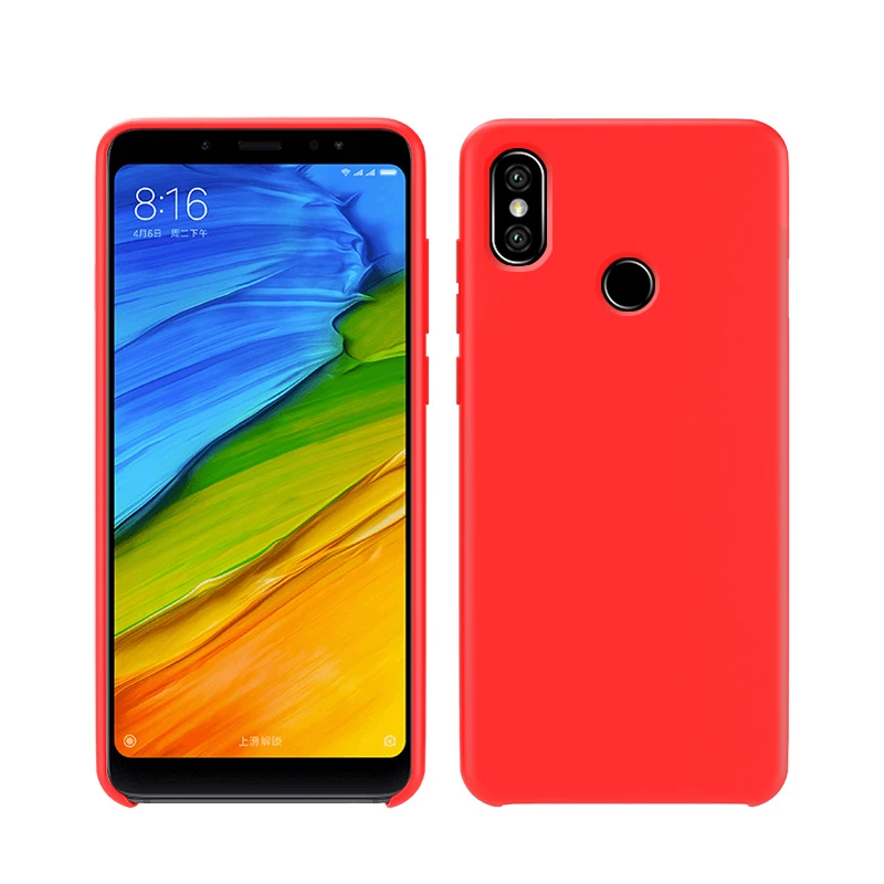 Для Xiaomi mi 8 Lite чехол жидкий микрофибра силикон мягкий противоударный защитный чехол-накладка для Xiaomi mi 8 mi 6 6X A2 чехол - Цвет: Красный