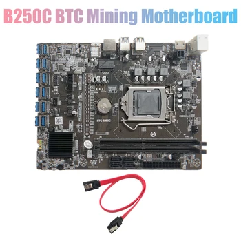 Placa base b250 btc Mining 12xpcie a USB3.0, ranura para tarjeta gráfica LGA1151, compatible con DDR4 DIMM RAM, placa base de ordenador