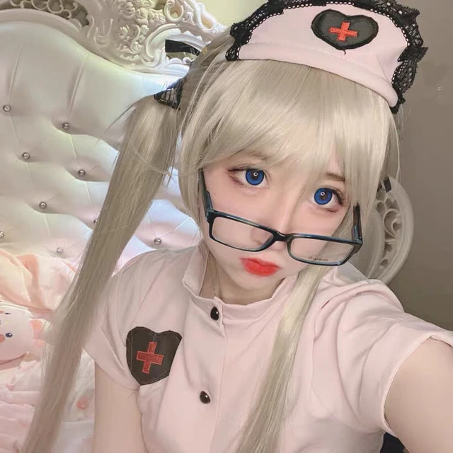 Fantasia japonesa de enfermeira e cosplay, conjunto roupa de