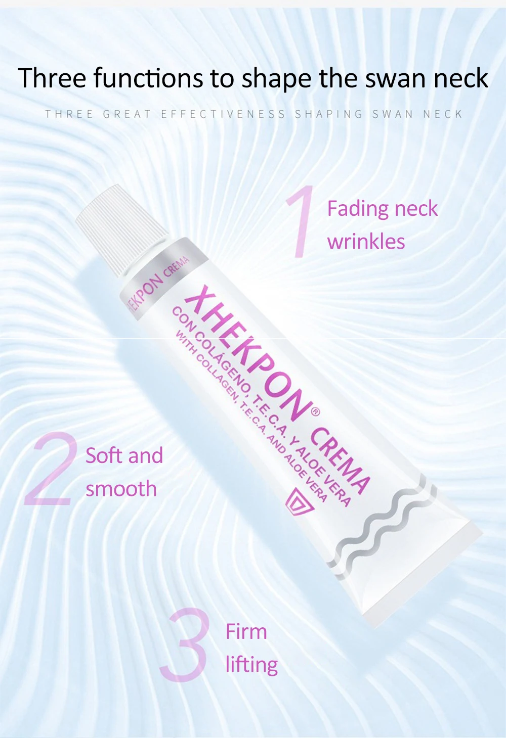 XHEKPON Face And Neck Cream Moisturizing Brightening Shrink Pore Lift Firming Wrinkle Smooth Anti Aging Whitening Cream 40ml