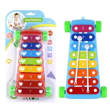 Детский мультяшный тащить автомобиль Октав стук пианино Младенцы обучающая игрушка детский музыкальный инструмент игрушка раннее образование