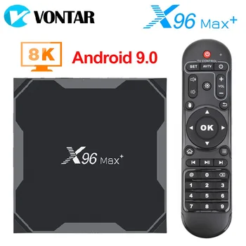ТВ-приставка Amlogic S905X3 4 Гб 64 ГБ Android 9,0 четырехъядерный процессор Bluetooth H.265 8K 24fps поддержка Youtube X96Max Plus 2020
