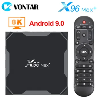 2020 X96 MAX Plus 4GB 64GB Android 9,0 TV Box Amlogic S905X3 Quad Core Dual Wifi BT H.265 8K 24fps apoyo Youtube X96Max Plus