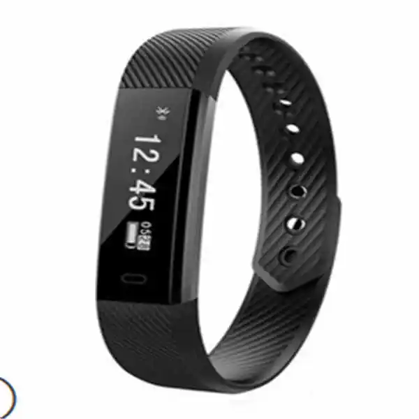 Черный Великобритания SMART FIT бит Bluetooth сердечного ритма кровяное давление фитнес трекер часы ID115 - Цвет: Черный