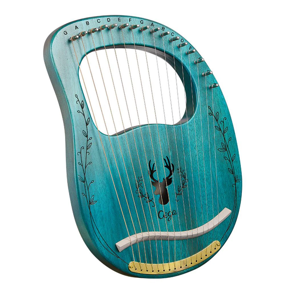 Muslady 16 String Upgraded Lyre Harp Portable Solid Wood Harp String