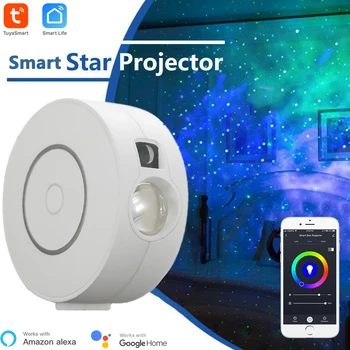 Tuya Smart Star Projector WiFi Laser Starry Sky Projector Waving Night Light Led Colorful APP Wireless Control Alexa Compatible 1