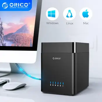 

ORICO Hard Drive Docking Station 2/5 Bay USB3.0 Type-C 3.5 Inch HDD Enclosure With 12V Power Aadapter Magnetic Technology