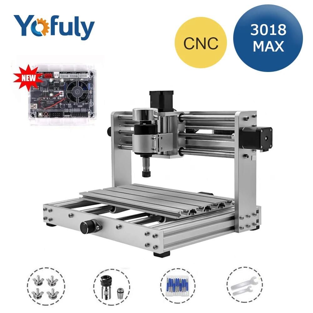 CNC 3018pro MAX гравер GRBL управление с шпинделем 200 Вт, 3 оси PCB фрезерный станок, DIY древесины маршрутизатор Поддержка лазерной гравировки - Цвет: no laser