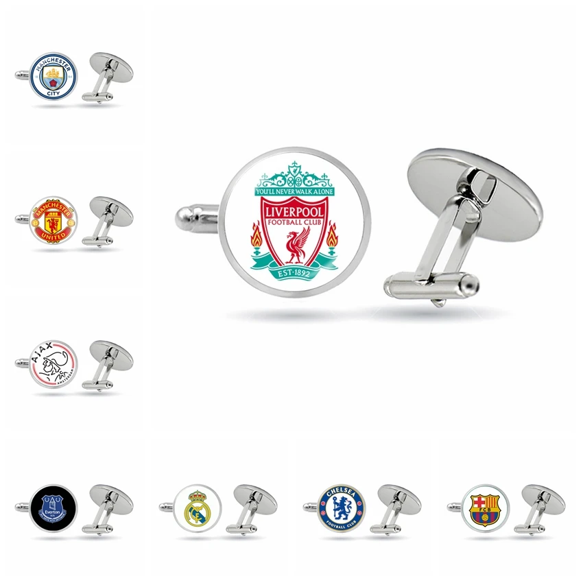 new Factory direct football club team logo shirt cufflinks cross-border creative hot sale